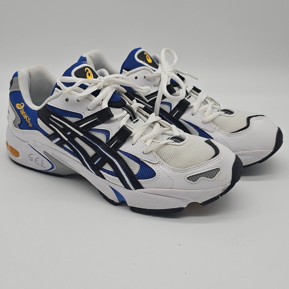 Asics Other - Asics‎ Gel Running Shoes Mens Size 10 White Blue Black Yellow Sneakers